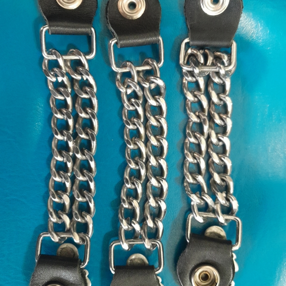 3 motorcycle vest Extenders w/rider with wings unbranded - Picture 2 of 6